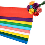 10 PCS Crepe Paper Sheets 50x100cm for Gift Wrapping and Flower Crafts Multicolor