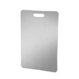 3PCS Dual Sided Stainless Steel Cutting Board with Hanging Hole for Home Restaurant