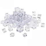 25 PCS Clear Simulated Ice Cubes for Drink Reusable Ice Cubes for Decor Home Bar Parties