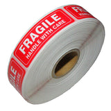 1000 PCS Self Adhesive Fragile Stickers Handle with Care for Shipping Boxes