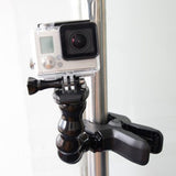 Action Camera Clamp Mount with Flexible Arm Multi-Angle Camera Holder Compatible with GoPro Hero and Action Cameras
