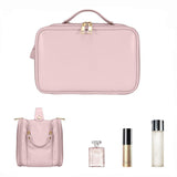 Large Capacity Travel Makeup Bag Portable Cosmetic and Toiletry Organizer Pink