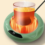 USB Coffee Mug Warmer with Adjustable Temperature Desk Cup Warmer for Office Green