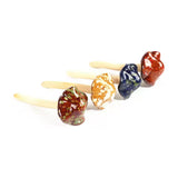 4-Piece Ceramic Mushroom Sculpture Garden Mushroom Ornament Set Indoor Outdoor Decor