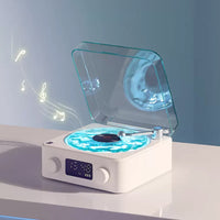 Wireless Waves Vinyl Player Mini Bluetooth Speaker Vinyl Record Player White