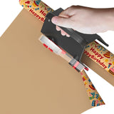 2-Pack Wrapping Paper Cutter & Tape Dispenser – Dual-Use for Holiday Gift Wrap