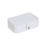 Portable Trave Jewelry Case Jewelry Storage Box for Earrings Rings Necklaces Bracelets Watches White