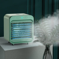 Portable Air Conditioner Fan 3 Speeds Cooling Humidifier Fan for Room Desk Bedroom Office Green