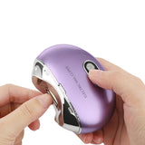 Electric Nail Clipper with Power Display Secure Automatic Nail Trimmer Manicure Tool Purple
