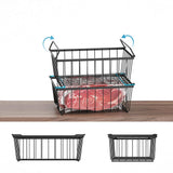 4 PCS Stackable Freezer Bins Clear Organizer with Folding Handles