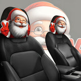 2 PCS Double Sided Christmas Auto Seat Headrest Covers Style 3