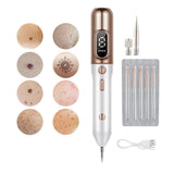 Electric Plasma Freckle Removal Pen LCD Face Skin Mole Remover Dark Spot Removal Machine Beauty Device Champagne