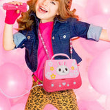 Kids Portable Karaoke Machine Karaoke Player Musical Bag with Microphone Pink