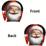 2 PCS Double Sided Christmas Auto Seat Headrest Covers Style 3