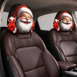 2 PCS Double Sided Christmas Auto Seat Headrest Covers Style 3