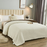 Reversible Throw Blanket Fuzzy Blanket Faux Sherpa Blanket for Bed Sofa Coffee