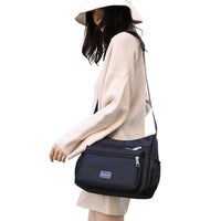 Women Shoulder Handbag Multi-Pocket Crossbody Purse Fashion Satchel Black