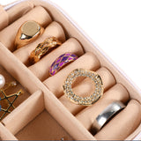 R Initial Letter Travel Jewelry Box Jewelry Case Jewelry Organiser with Mirror for Ring Necklace Earring Jewelry Storage