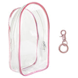 Transparent Carrier Bag Set for 15/17cm Labubu Doll Storage Case Pink