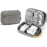 Portable Cord Organizer Travel Electronic Organizer Case for USB Cable Chargers Grey