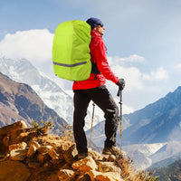 Hi-Visibility Backpack Rain Cover with Reflective Strip Waterproof Backpack Cover Green