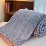 230 x 200cm Soft Faux Fur Sherpa Throw Blanket Large Cozy Blanket for Sofa Bed Blue