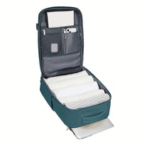 Expandable Travel Backpack Large Water-Resistant Carry on Backpack with Shoe Compartment Green