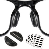 25 Pairs Silicone Nose Pads Anti-Slip Stick On Eyeglasses Sunglasses Spectacles Black
