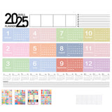 2025 Paper Wall Calendar 12 Months Schedule Planner Calendar for Organizing and Planning Style 2