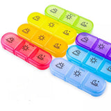 Weekly Pill Box Organizer 7-Day Tablet Storage Dispenser with Large Side Openings Style 1
