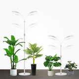 Grow Lights Dual Head LED Adjustable Height 134 to 170 cm for Indoor Plants White