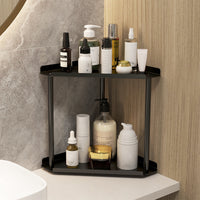 2-Tier Storage Rack – Perfume & Skincare Organizer for Home Black