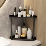 2-Tier Storage Rack – Perfume & Skincare Organizer for Home Black