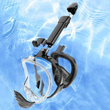 Full Face Snorkel Mask – 180 Degree Panoramic View Anti-Fog & Leak-Proof Design Black