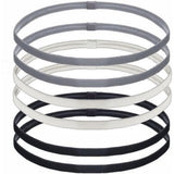6 PCS Slim Elastic Sport Headbands Thin Strechy Hairbands Men Women Gym Football