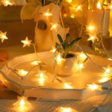 20 LED Star String Lights – 3m Fairy Christmas Lights Battery Operated for Party