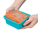 4Pcs Silicone Freezer Tray for Soup Ice Cubes with Lid for Meal Prep Style 2