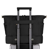 37L Women Fitness Travel Bag Waterproof USB Charging Carry-On Overnight Black