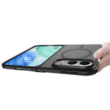 Easy Attached PC TPU Phone Case Compatible With iPhone Duo with Wireless Charging Black