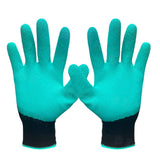2 Pairs Waterproof Garden Gloves with ABS Claws for Digging