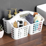 4 PCS Portable Shower Caddy with Handle for Bathroom Kitchen White
