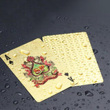 Waterproof Playing Cards Set Plastic Deck of Cards Poker Game Set for  Party Camping Travel On-the-Go Gold