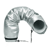 Insulated Protective Cover for Portable AC Exhaust Hose Water Resistant Silver