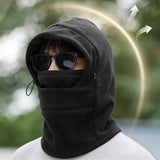 3-in-1 Winter Cycling Balaclava Thermal Fleece Face Mask Black
