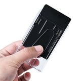 5PCS Clear Hard Plastic ID Card Holder Vertical Double Sides Badge Business Work
