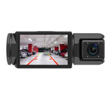 3-Channel Dash Cam with WiFi – Front, Inside & Rear Camera with Motion Detection
