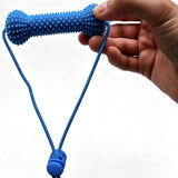 Rubber Bone Dog Chew Toy Durable with 2 Toothbrushes for Training