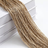 2PCS 100x200cm Shimmer Tassel String Door and Window Divider Curtain Champagne Gold