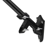 Flag Pole Kit with 360-Degree Rotating Rings and Two-Position Bracket Black