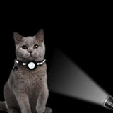 Reflective Cat Collar Compatible with Apple Airtag Adjustable Airtag Holder for Cat Dog Kitten Puppy Black